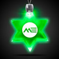 24" Green Star Of David Light-Up Pendant Necklace